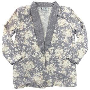 Vintage 90s Citywear Floral Blazer Cardigan Made in USA Cottagecore - 12